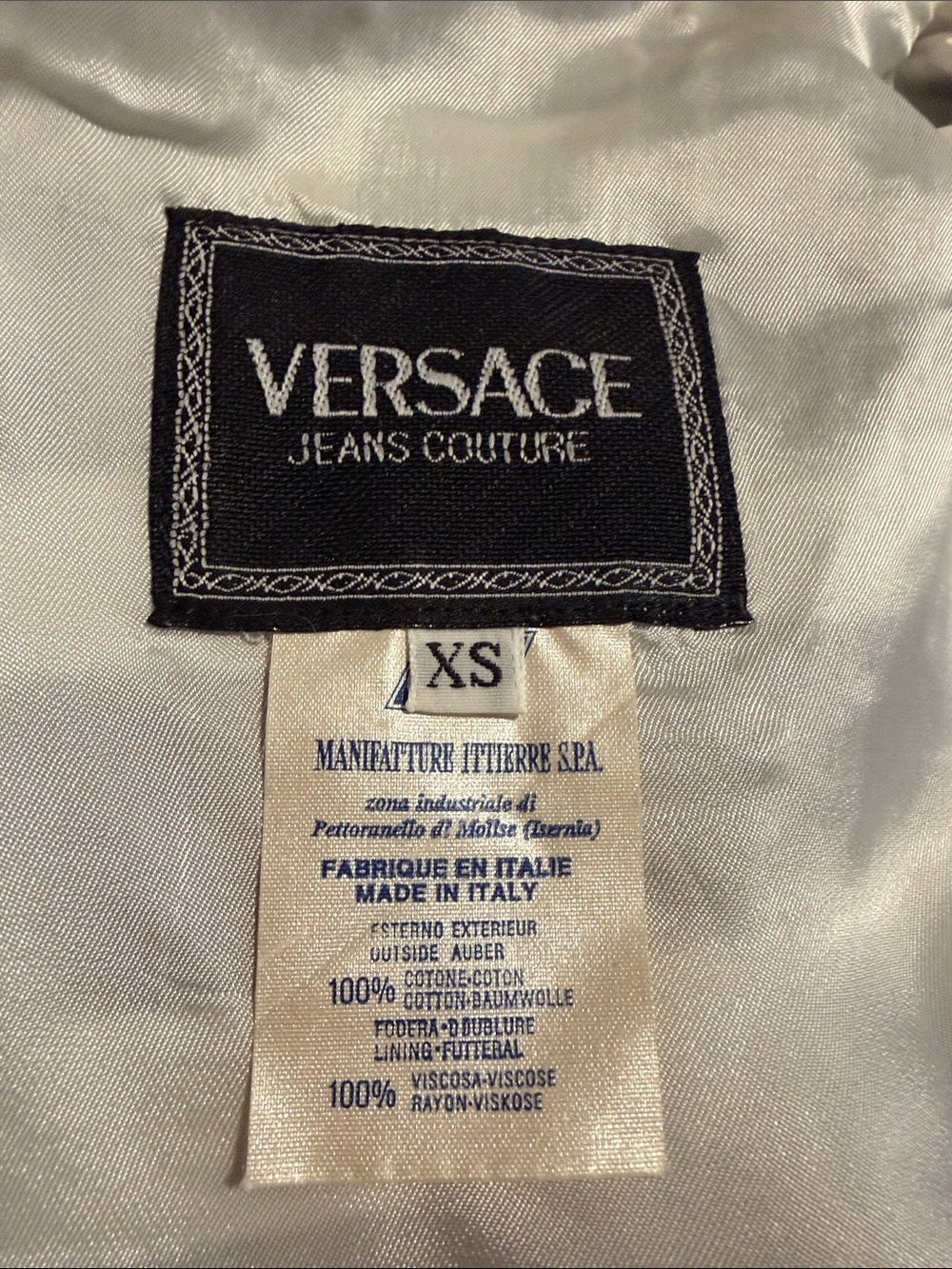 Versace  Red & White striped Nautical Crop Top with Lime Green Sailor Collar - Picture 4 of 5